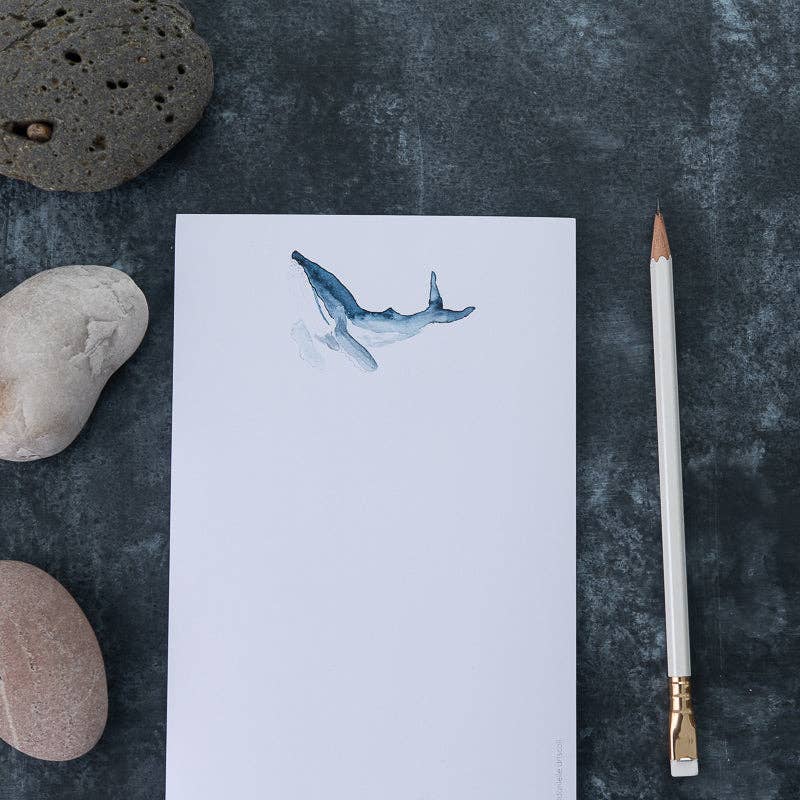 Finding Silver Pennies - Wholesale Notepad - Humpback Whale Watercolor Notepad3
