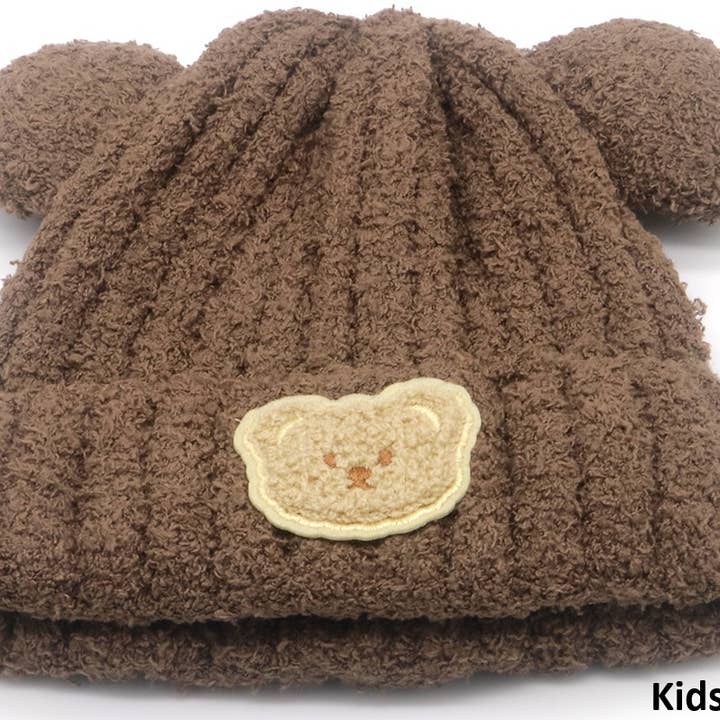T-D3.1 HAT1001-003-2 Gorro com Urso para Crianças B por atacado de Menga Trading