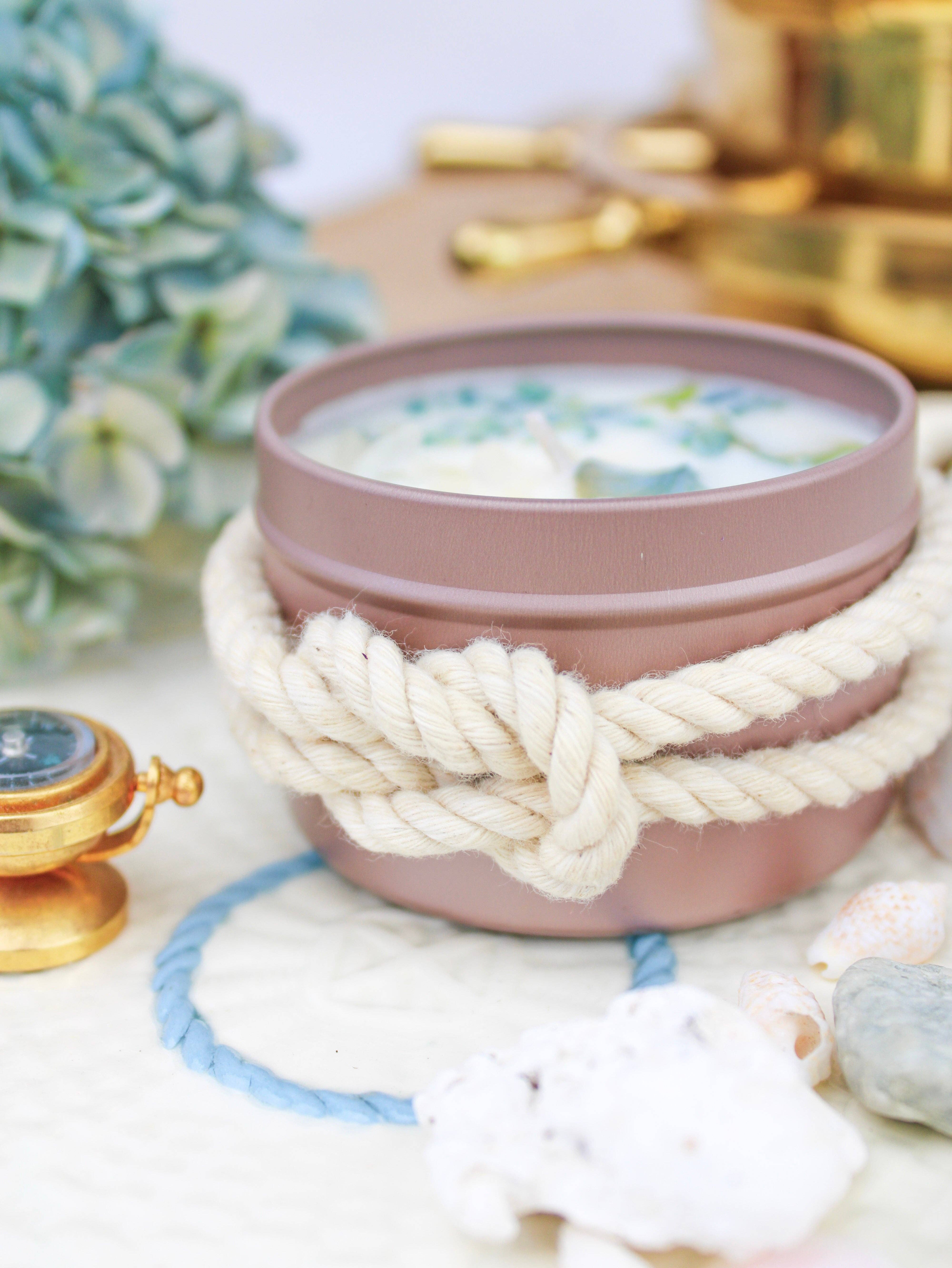 Ash & Rose - Wholesale Jar/Filled Candle - Unlabeled 4 oz Botanical Soy Wax Candles - Party Favors, Wedding, Birthday, Bulk Gifts, White Label, Customizable, Handmade3