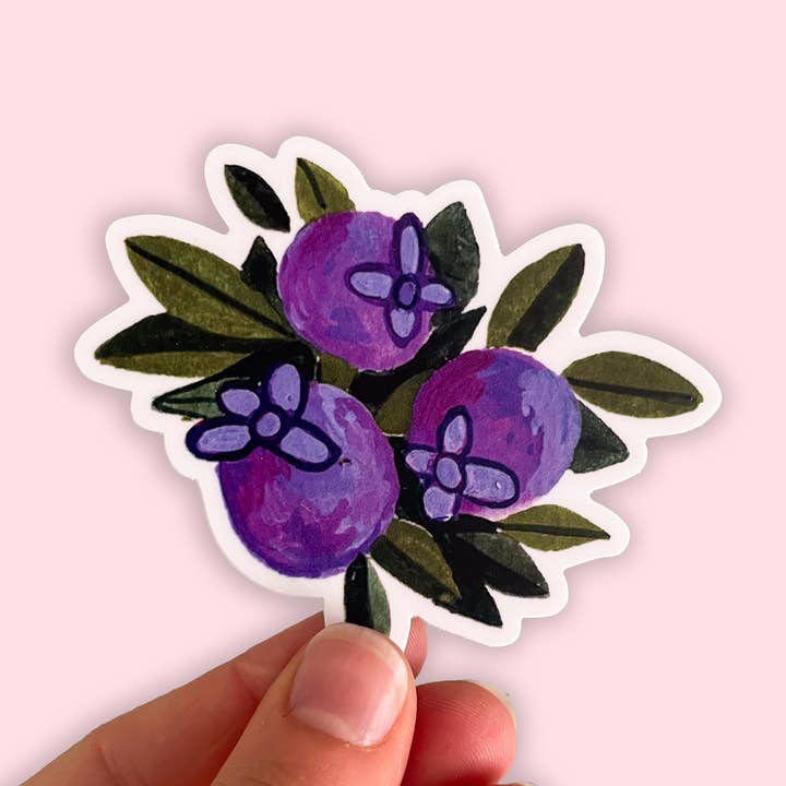 Leah Bees Creations - Wholesale Sticker - Blueberries - Vinyl Sticker