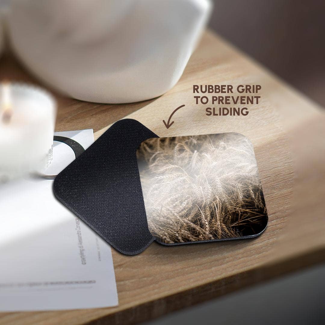 3dRose - Wholesale Onderzetters - 3dRose, Mooie aren van tarwe. Vruchten van de herfstoogst. Thanksgiving-thema, Onderzetter10