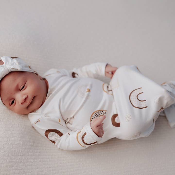 Three Little Tots – wholesale Baby gown – Baby – Rainbow Knotted Gown6