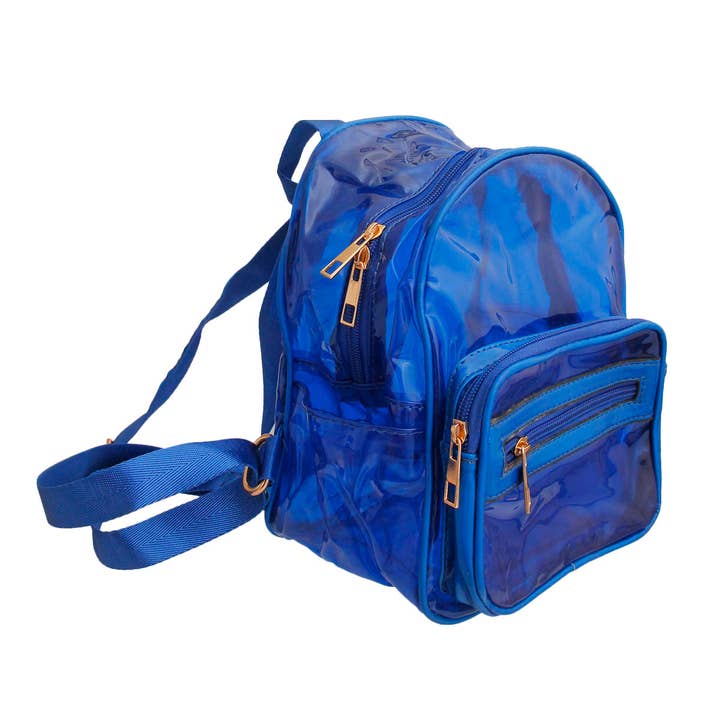 Blue Transparent Backpack for wholesale by PinktownUSA