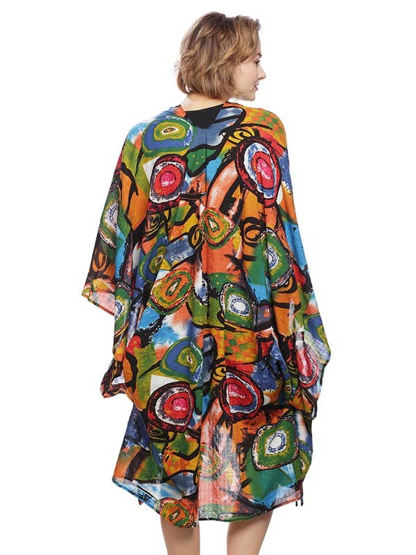 Suzie Q USA – wholesale Kimono – Women's – Abstract Print Kimono7