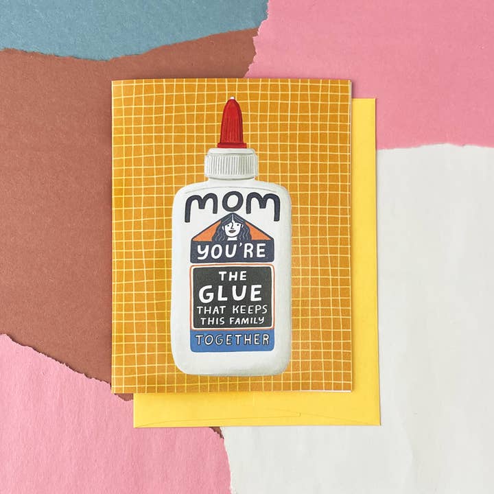 Mother's Day Glue Card for wholesale by Aviate Press
