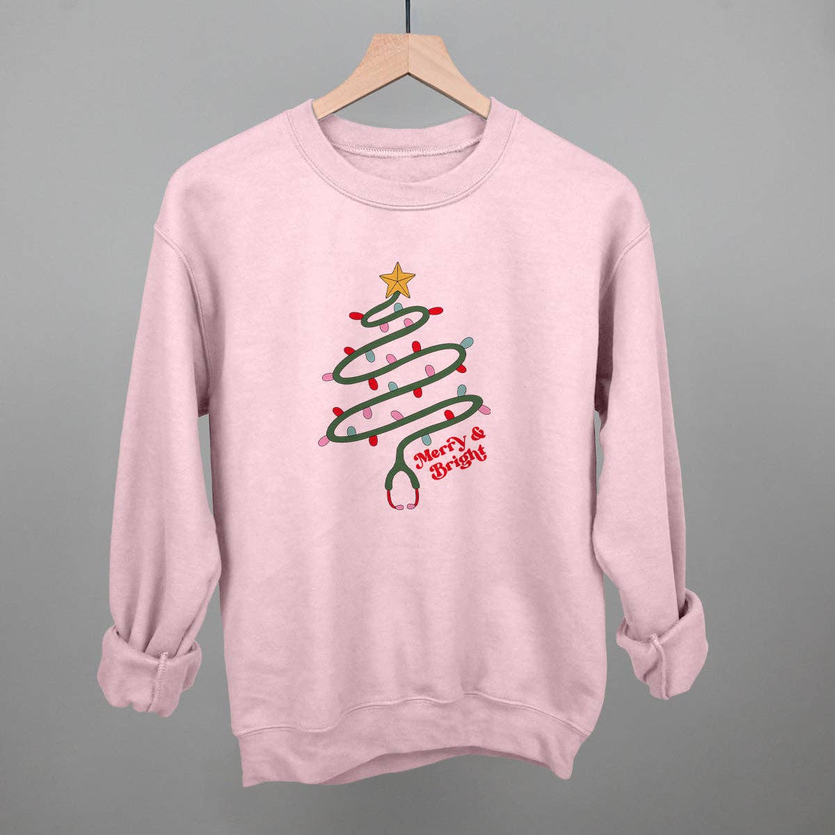 Ivy + Cloth - Wholesale Screen Printed T-Shirt - Women's - Merry & Bright Stethoscope7