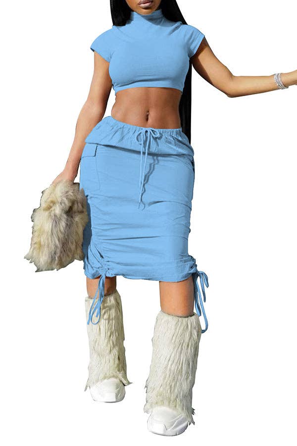 MB Fashion Wholesale - Wholesale Top & Skirt Set - Women's - MB FASHION 6 COLORS 2 PCs SET 1092LY8