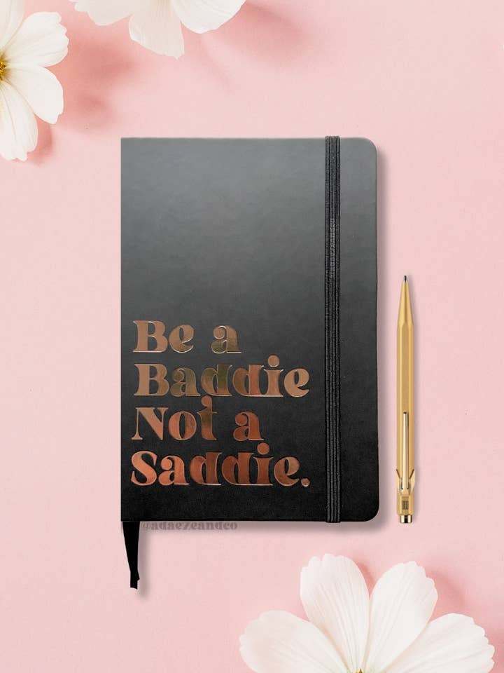 “Baddie” A5 Dot Grid Notebook for wholesale by Adaeze and Company LLC