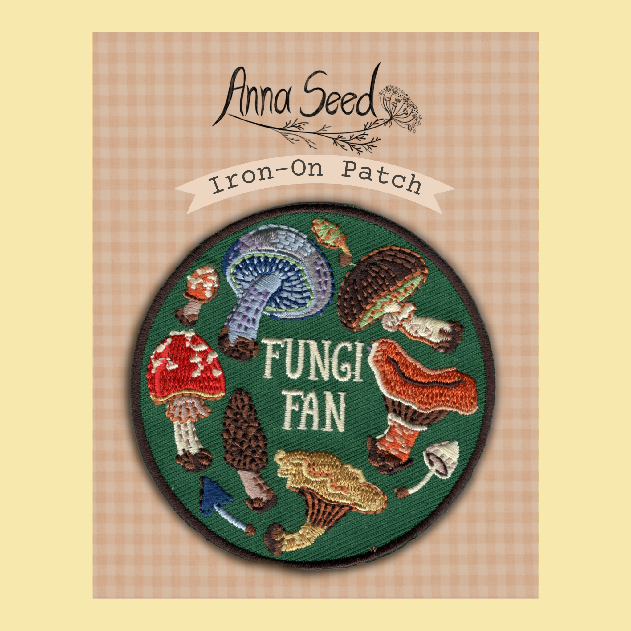 Anna Seed Art - Vente Écusson - Patch thermocollant - Fan de champignons0