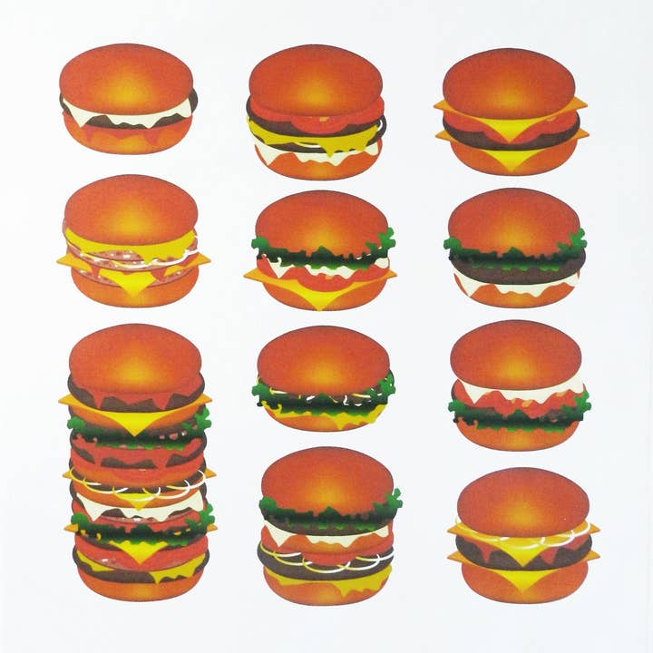 Half a Donkey – wholesale Tea towel – The Hamburger - Large Cotton Tea Towel