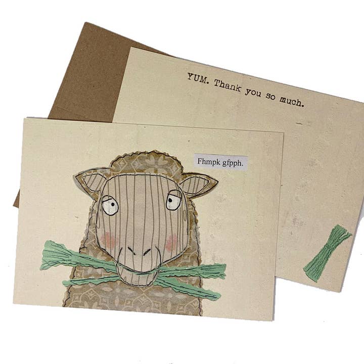 Yum (og tak), fra får for engroshandel hos The Creative Farm Girl