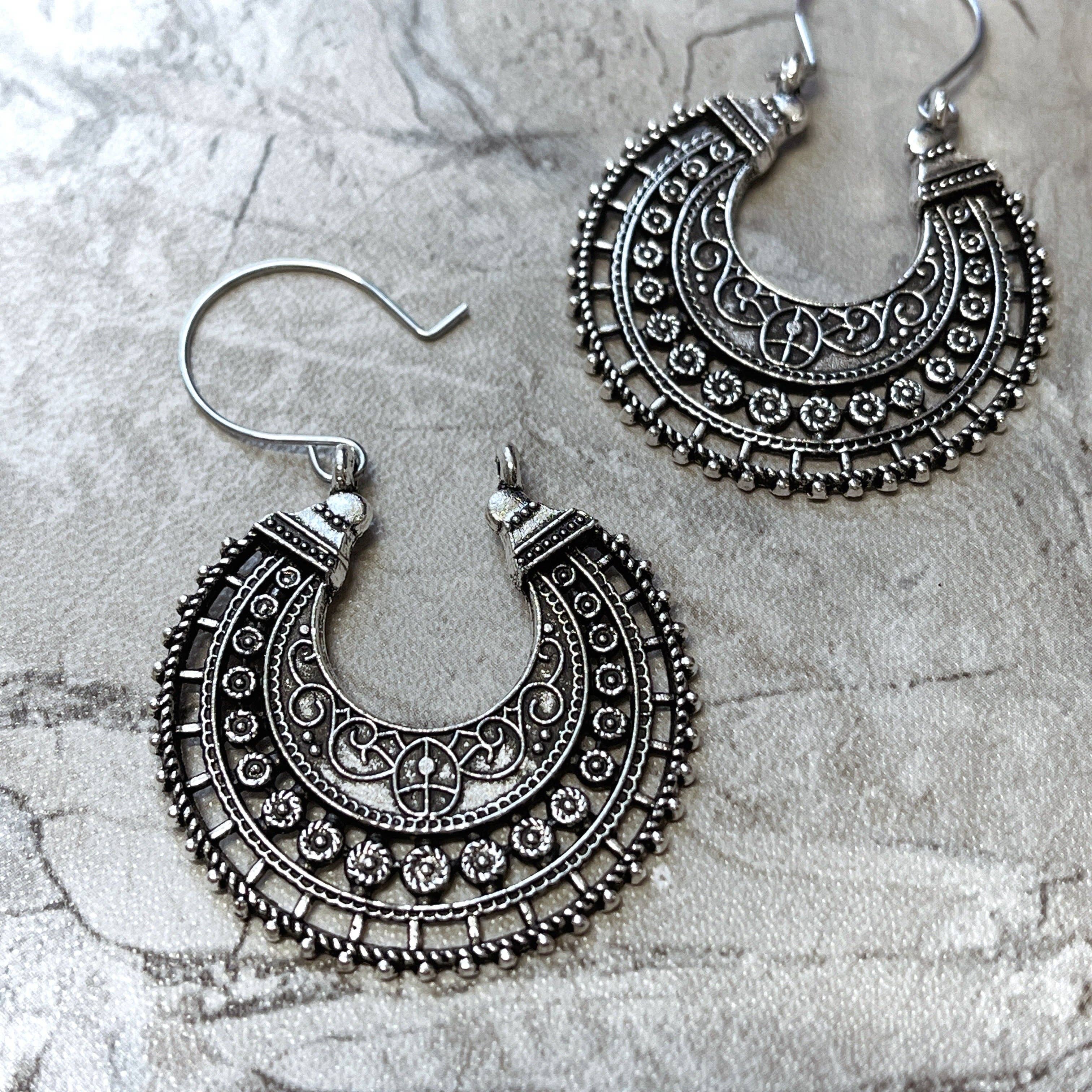 Peace Love Bling - Vendita all'ingrosso Orecchini pendenti - Orecchini a Cerchio Boho in argento Dakota Bali4