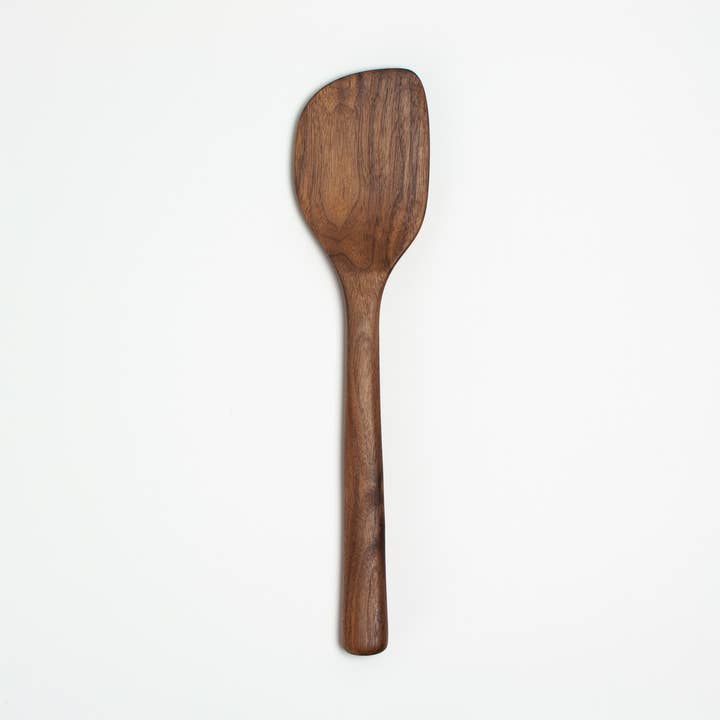 12" Walnut Wood Angled Spatula - Kitchen Cooking Utensil for wholesale by JBrody & Co. USA