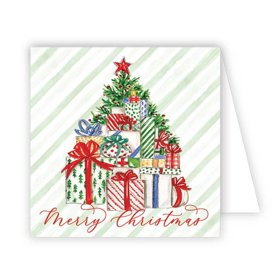 RosanneBeck Collections - Vente Cartes de Noël - Carte de boîtier d'arbre peint à la main0