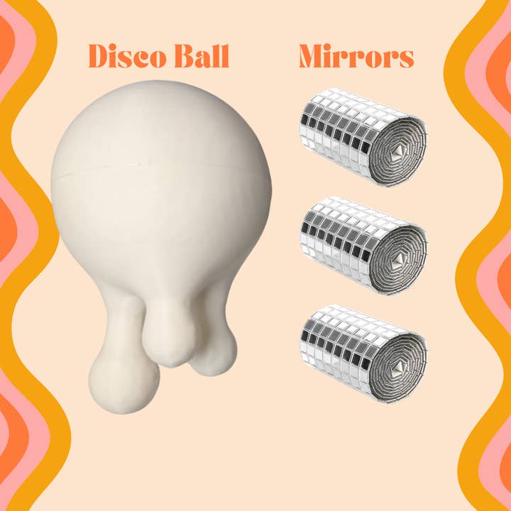 alterly - Wholesale Sculpture - Teardrop Disco Ball | DIY Craft Kit UK Handmade Retro Decor