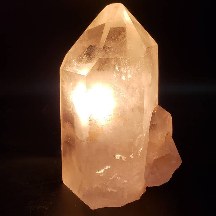 Lámpara de pilar pulido de cuarzo transparente al por mayor - Mini para venta al por mayor de Crystal Joys Wholesale