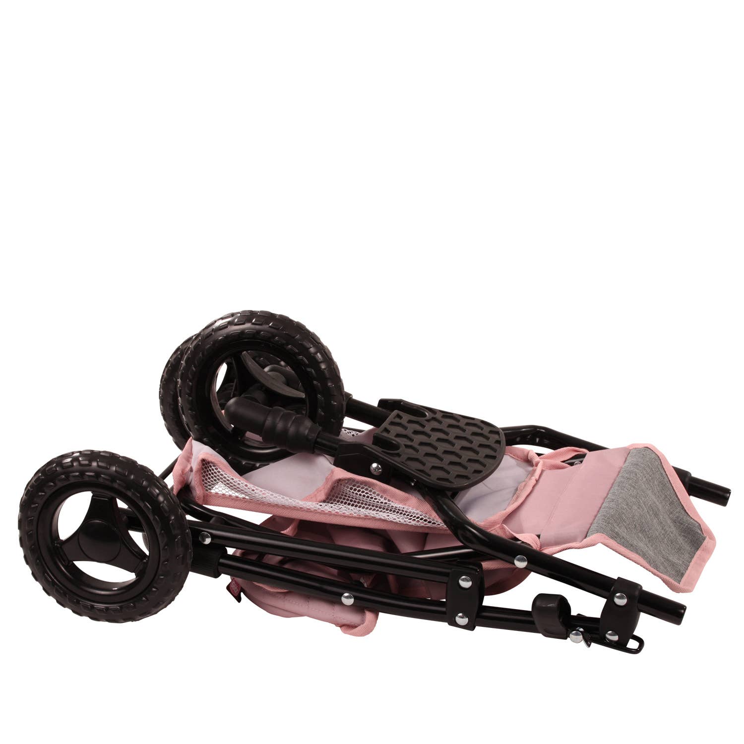 Gotz - Wholesale Doll - Kids - 3-Wheel Compact Grey-Pink "Soft Mood" Doll Buggy10