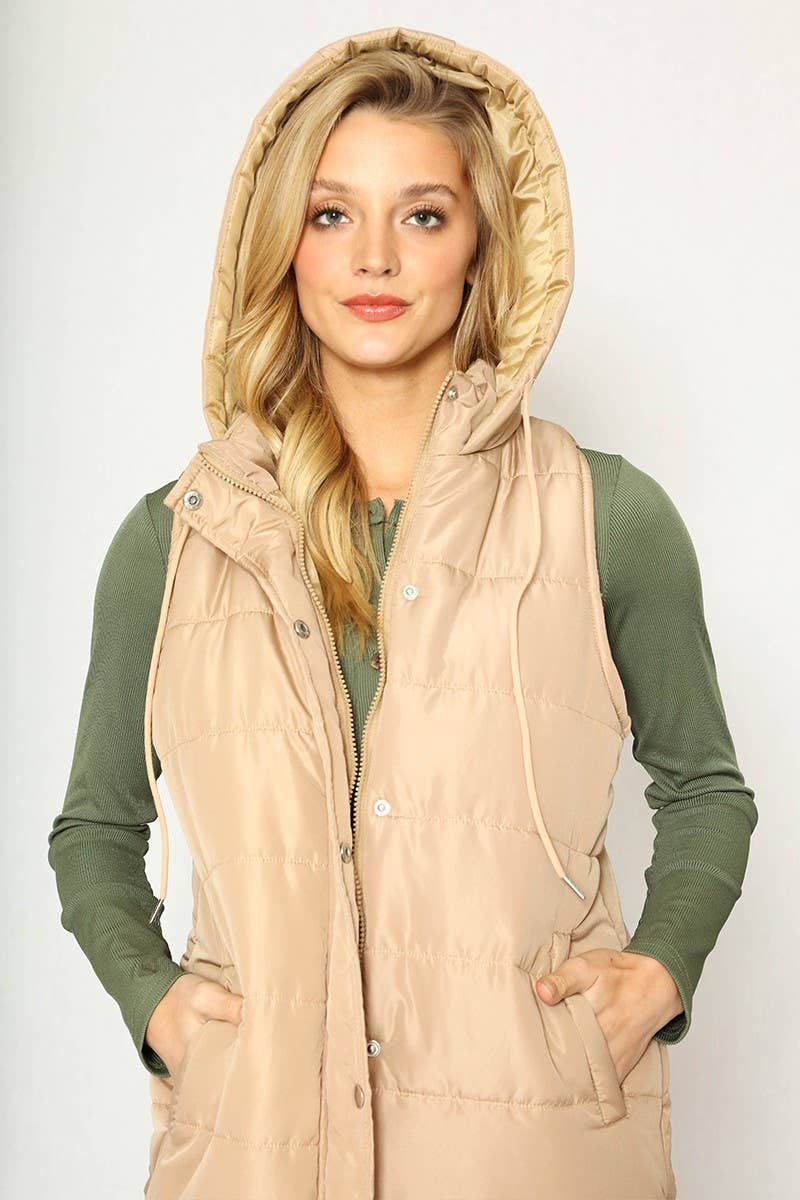 Miss Sparkling - Wholesale Outerwear Vest - Women's - Long Puffer Vest8