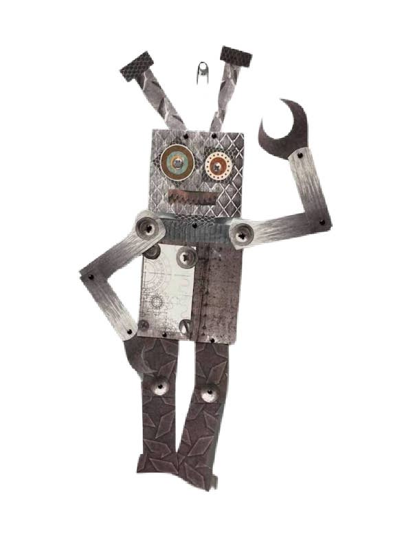 Extra Large Robot Friend Articulated Paper Doll Kit for wholesale by Shannon Marie Makes