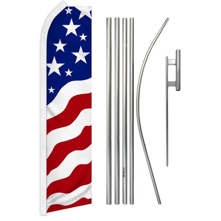 USA New Glory Super Flag & Stangsæt for engroshandel hos Flags Importer