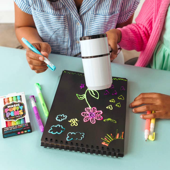 OOLY - Wholesale Art set – Child & baby - Magic Puffy Neon Pens - Set of 65