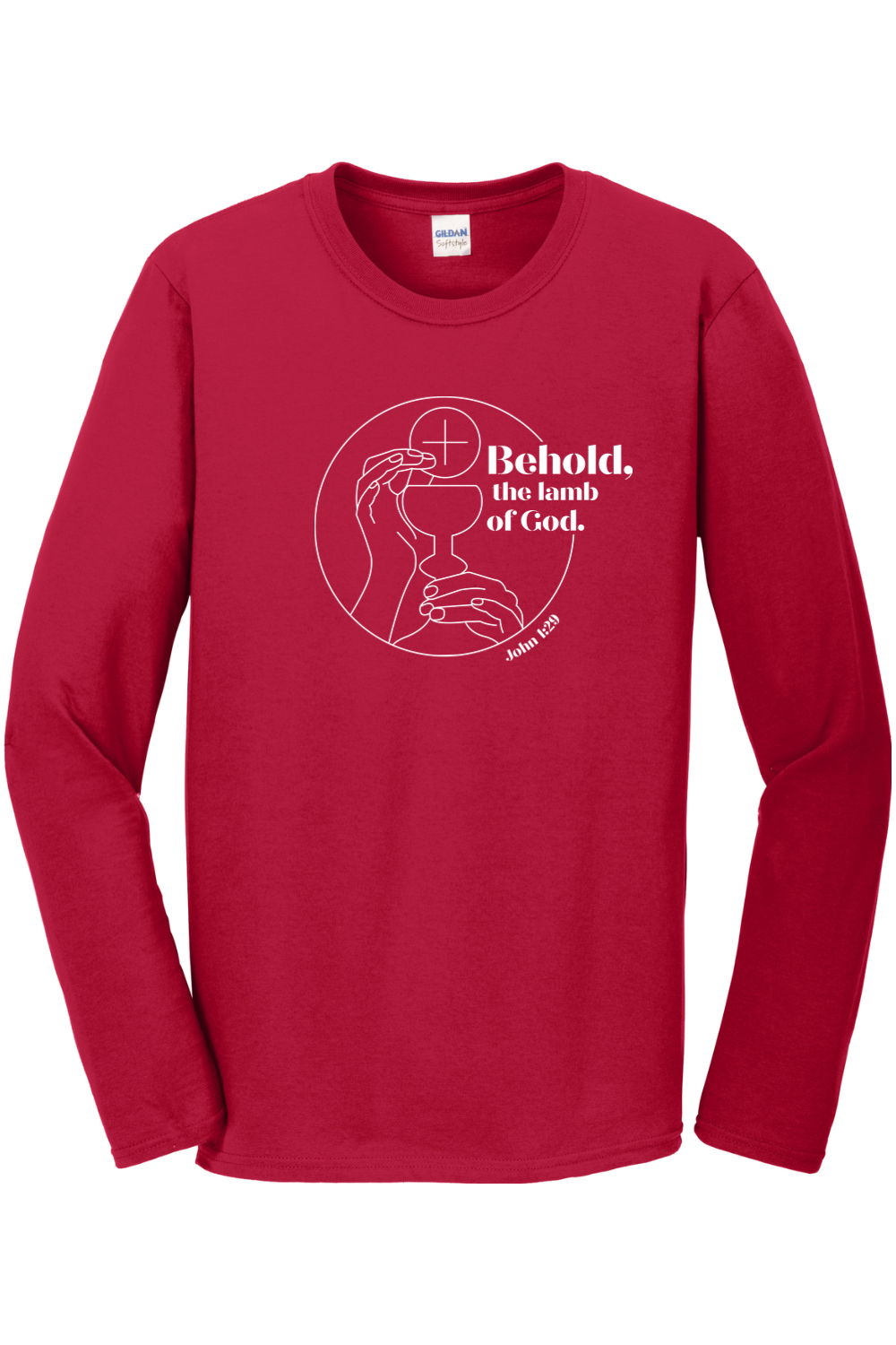 Sock Religious - Vente T-shirt sérigraphié – unisexe - Voici l'Agneau de Dieu - Jean 1:29 Manches longues1
