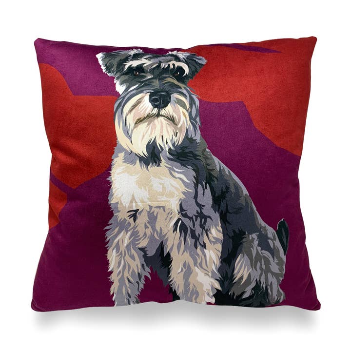 Schnauzer Cushion Cover for wholesale by Leslie Gerry