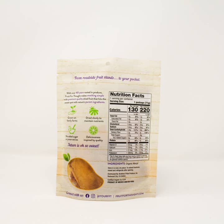 Fruit For Thought - Wholesale Dried/Dehydrated Fruit - Organic Dried Mango2