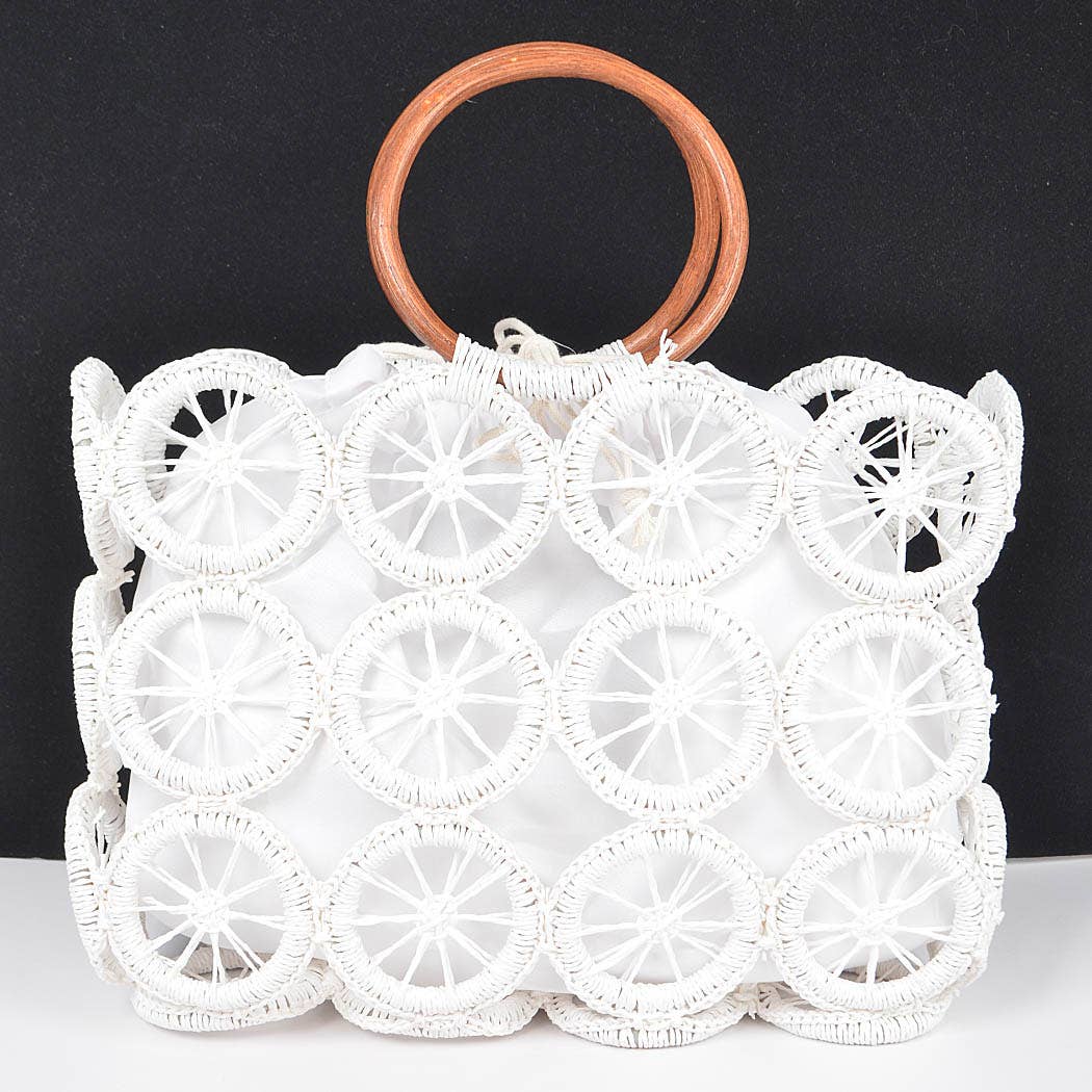 3AM BY H&D ACCESSORIES - Vente Sac à main avec poignée sur le dessus – femme - Sac à main en crochet monotone10