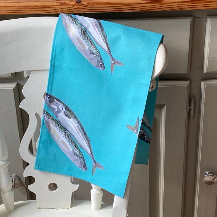 Tracey Cooper – wholesale Tea towel – Mackerel Tea Towel2