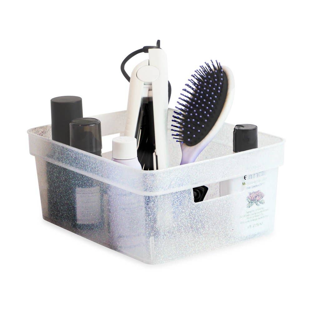 Isaac Jacobs International - Wholesale Storage Bin - Isaac Jacobs Small Glitter Storage Bin Set w/Cut-Out Handles6