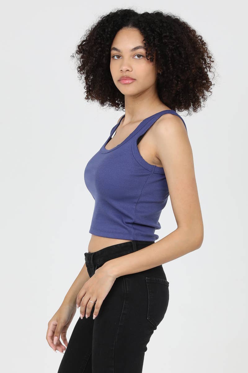 ANGIE – wholesale Tank top – Women′s – X2CA5-ASIS RIB KNIT SCOOP NECK TANK29