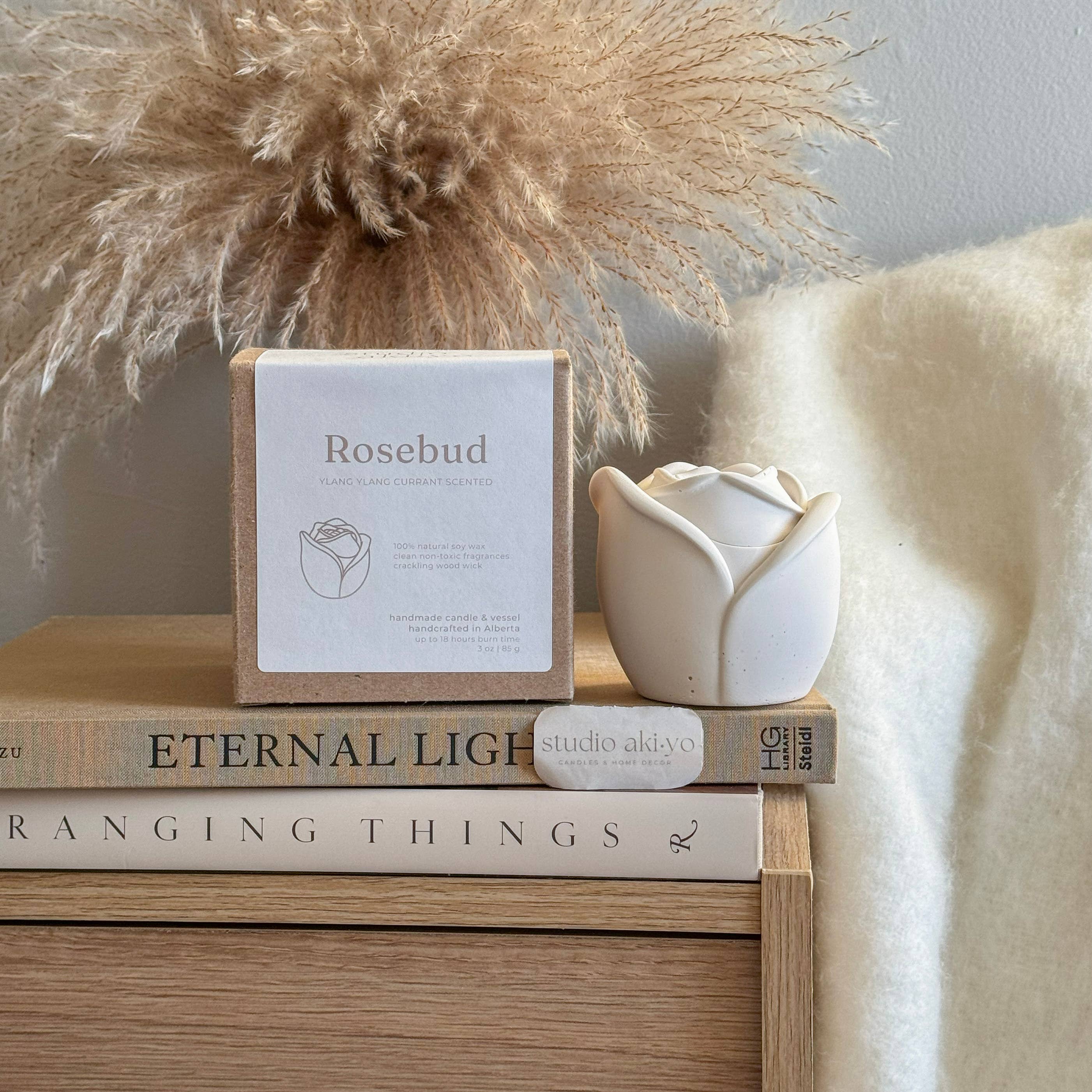 Studio Akiyo - Wholesale Jar/Filled Candle - Rosebud Scented Soy Candle | 3oz | Mother's Day | Moms Gifts