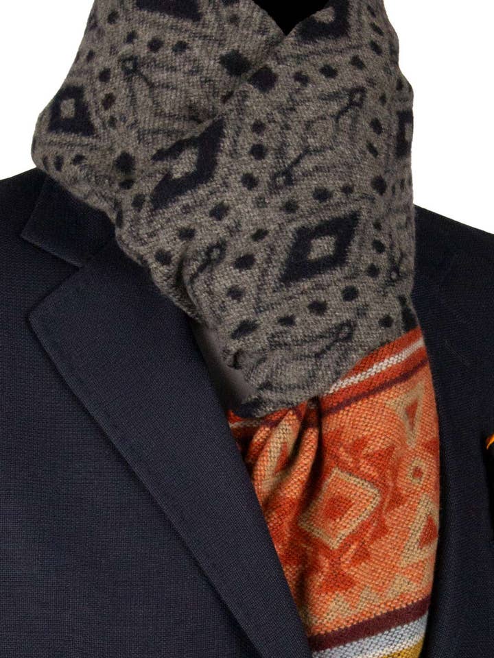 Pashmina-sjaal van kasjmierwol, multicolor dessin SC87 voor wholesale door Graffeo Cravatte