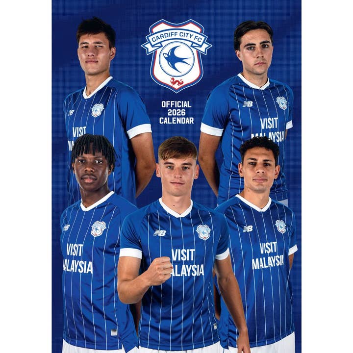CARDIFF CITY FC 2026 A3 CALENDAR for wholesale by Danilo Promotions Ltd
