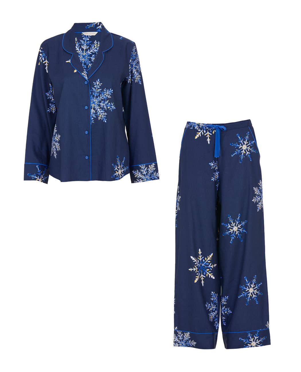 Cyberjammies - Wholesale Sleepwear Set - Women's - Frosty Snowflake Navy Printed Pyjama Set2