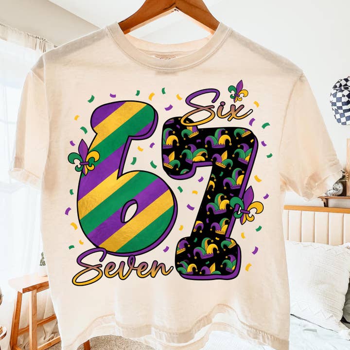 DLT Ecommerce - Wholesale T-shirt met print - Dames - 67 Mardi Gras T-shirt, Trendy Mardi Gras Ruitjestrui1