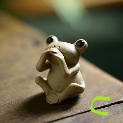 Gohobi （We cover U.S. import duties） - Wholesale Decorative Figurine - Gohobi Handmade Ceramic YiXing Clay Frog Ornament2