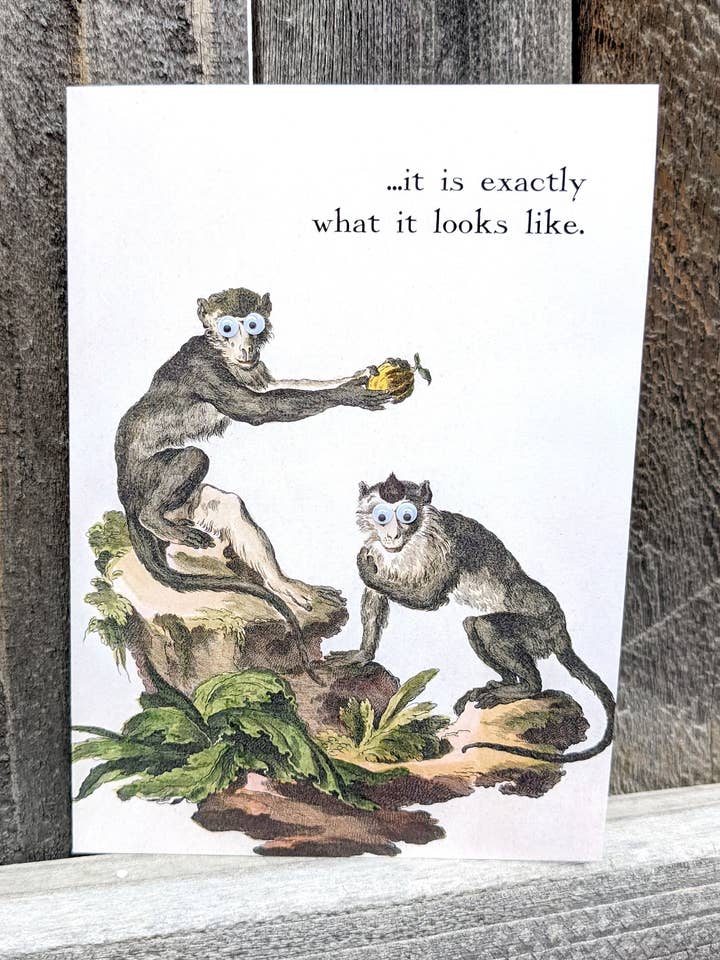 L'affaire des singes ! Carte de vœux pour la fête des mères pour maman pour la vente par Shut Up Telescope