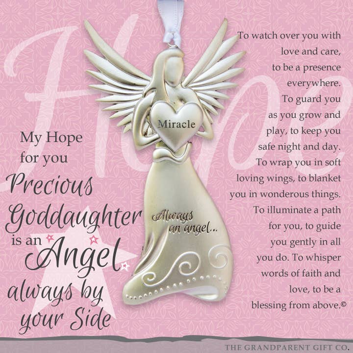 The Grandparent Gift Co. Inc. - Wholesale Ornament - Meaningful Goddaughter Gift: Keepsake Angel Ornament 4534-2