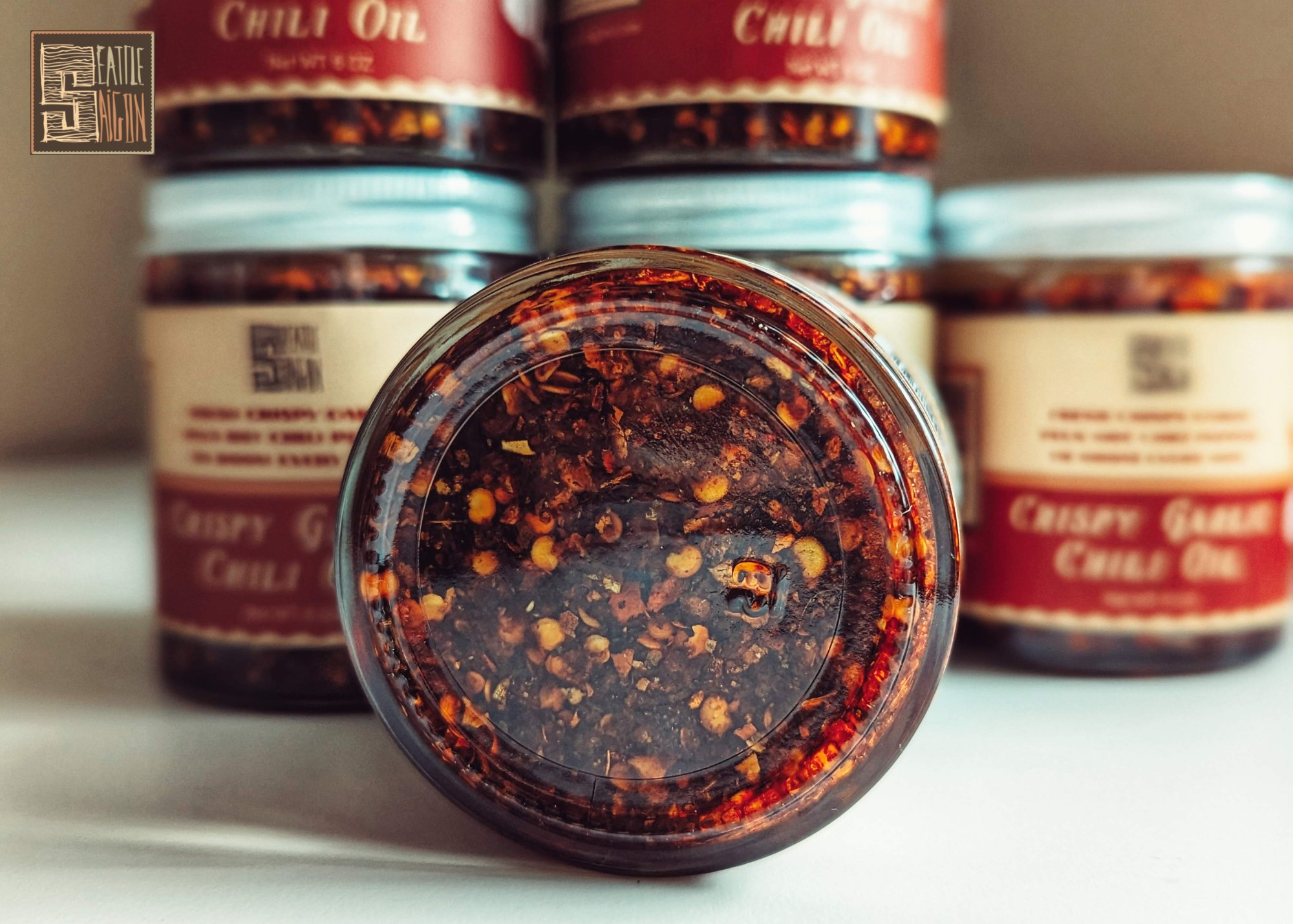 Seattle and Saigon - Wholesale Hot Sauce - CRISPY GARLIC CHILI OIL, Do-everything Viet sauce,Made in WA2