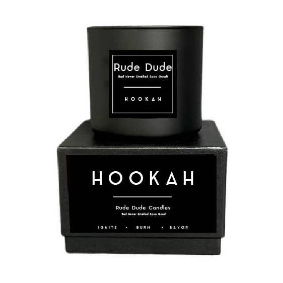 Rude Dude Fragrances by Cali Cosmetics, Inc. - Wholesale Jar/Filled Candle - HOOKAH - Candle 18 oz0