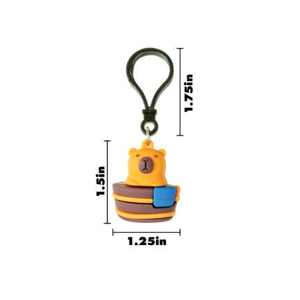 Geddes - Vente Porte-clés – enfant - Porte-clés Capybara avec mousqueton - 24 pièces9