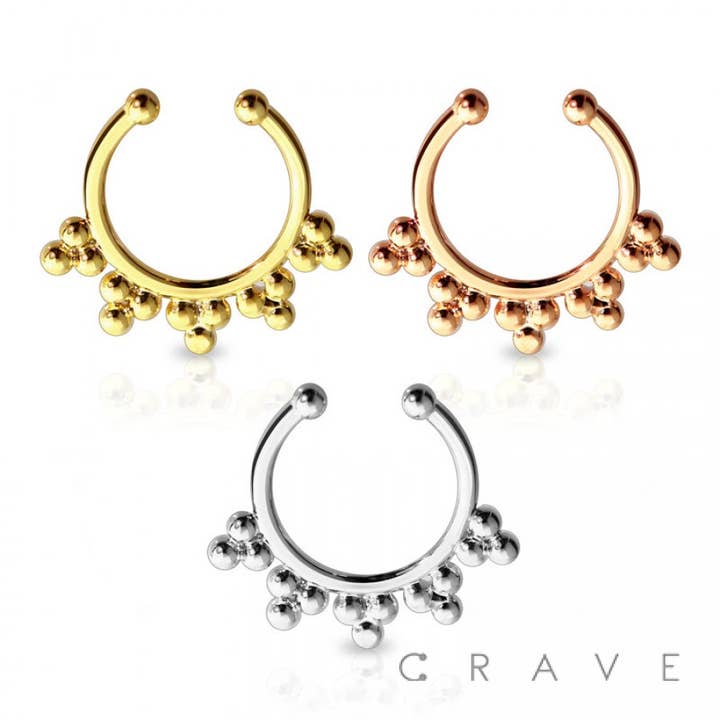 BURST MULTI BUBBLE FAKE SEPTUM HANGER for wholesale by CRAVE