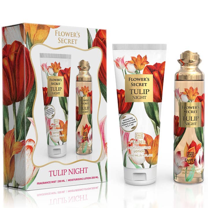 FRAGRANCE WHOLESALE LTD – wholesale Bath & body set – EMPER Gift Set Flower'S Secret Tulip Night