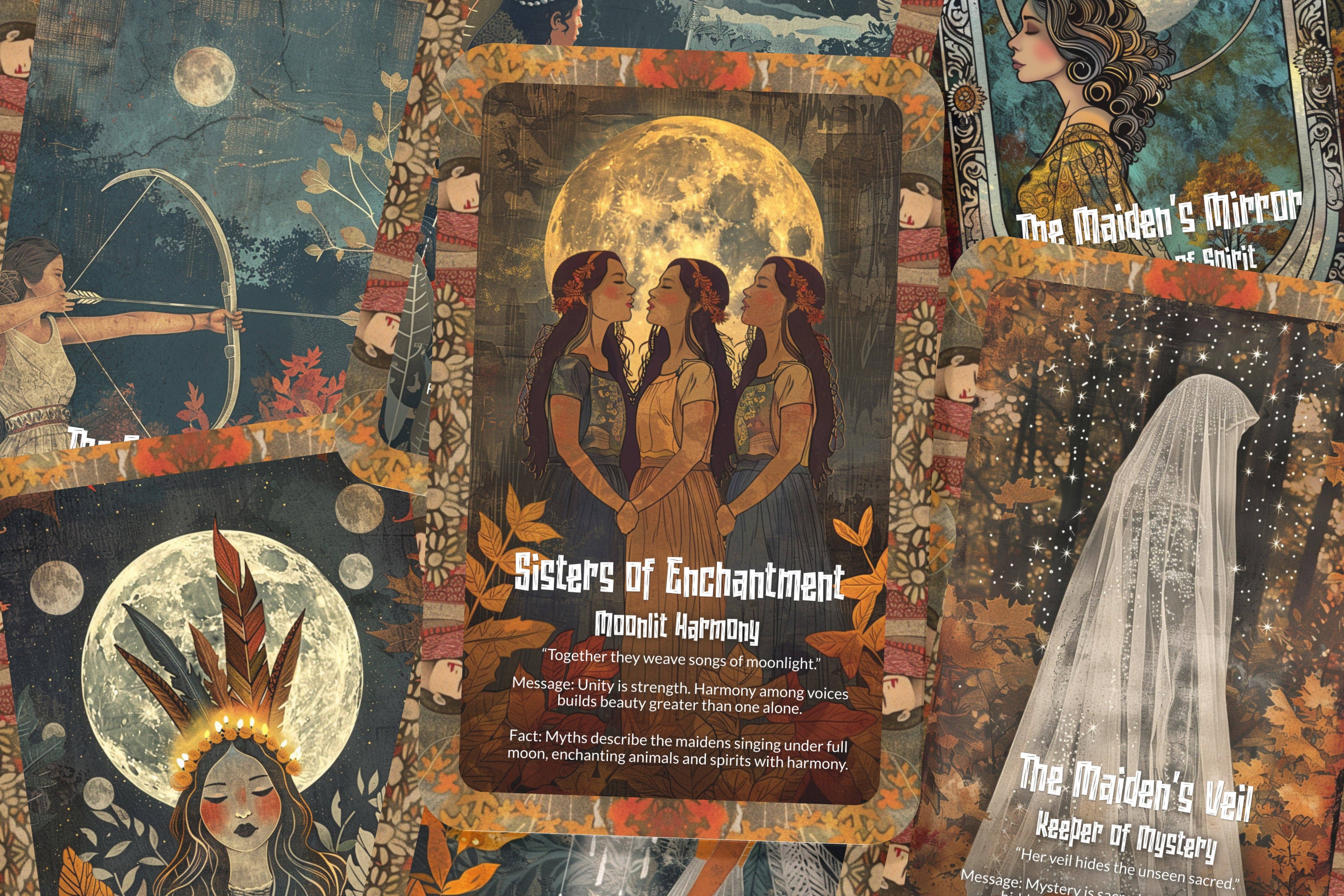 Ibiza Tarot USA - Wholesale Tarot Cards - Oracle of the Moon Maidens Lunar Spirit Deck – 22 Cards4