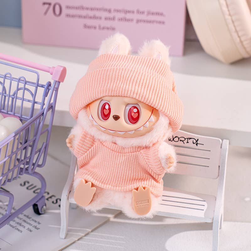 Little Trendy - Wholesale Doll Clothing - Kids - Blank shirts & knitted caps 2pcs set doll clothes2