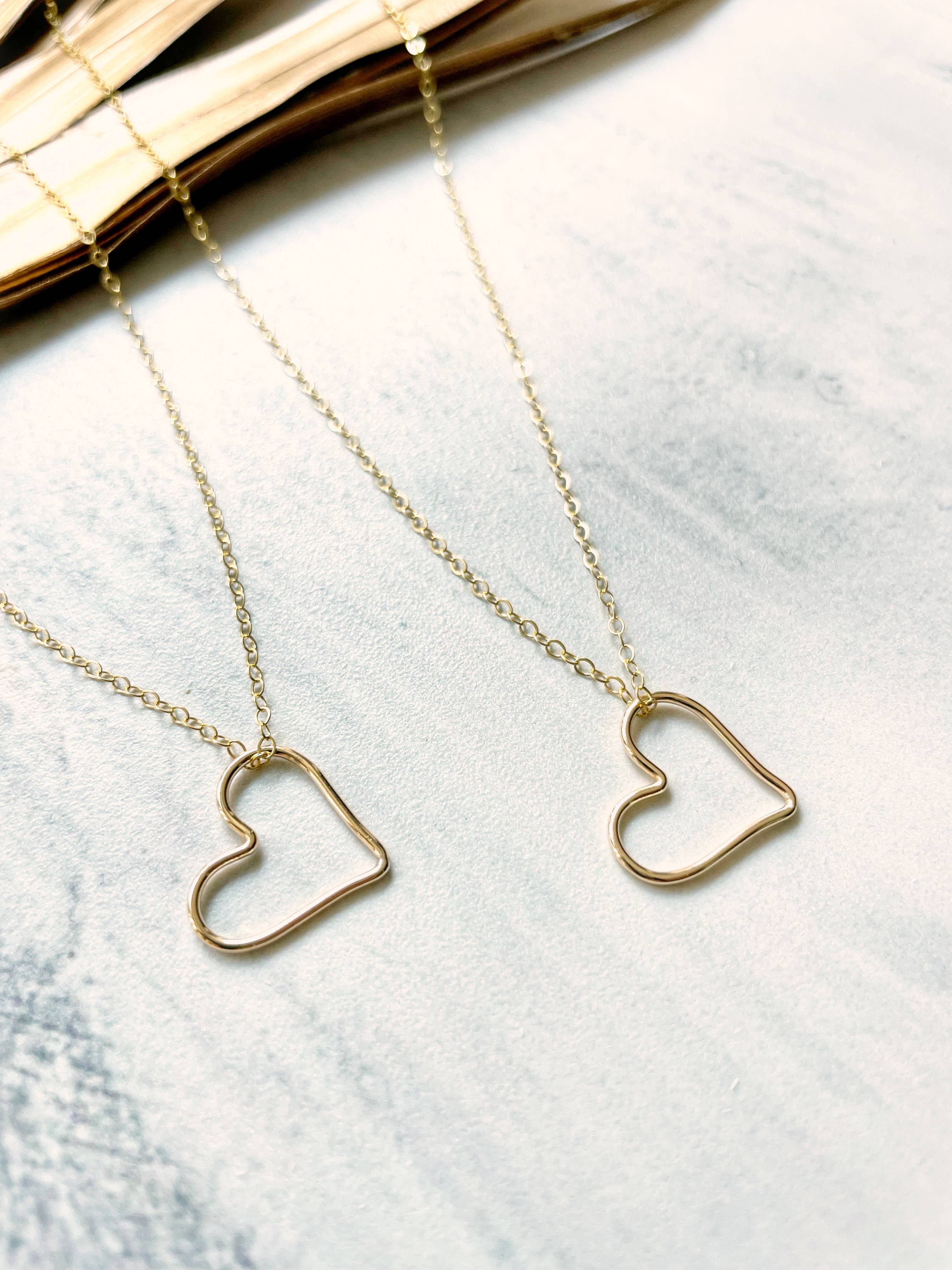 Quinn Sharp Handmade - Wholesale Pendant/Charm Necklace - Floating Heart Necklace | 14kt Gold Filled1