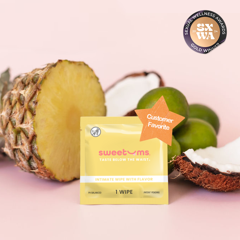 Sweetums - Wholesale Intimate Cleanser/Wipe - Pina Colada Flavored Intimate Wipes Waxing Beauty self care2
