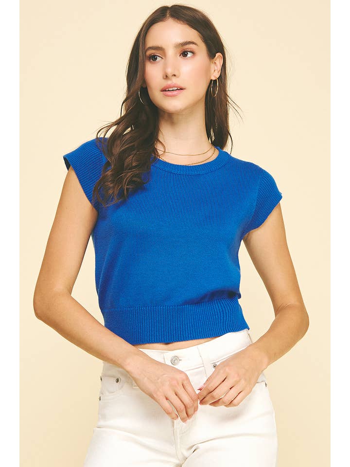 PINCH - Wholesale Knit Top - Women's - CAP SLEEVES KNIT TOP - 5425WT16